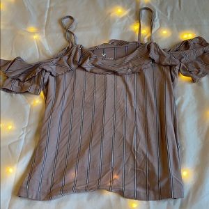 Mauve striped top